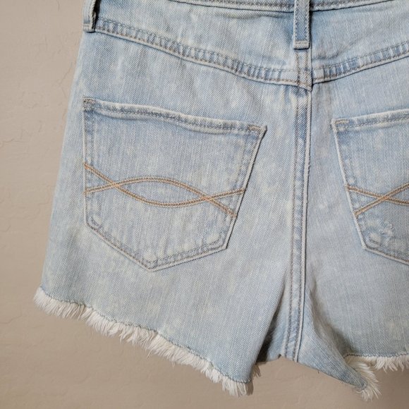 Abercrombie & Fitch Distressed Acid Wash Cutoff Denim Jean Shorts - Picture 9 of 15